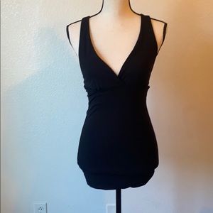 Black GUESS V neck Tank blouse